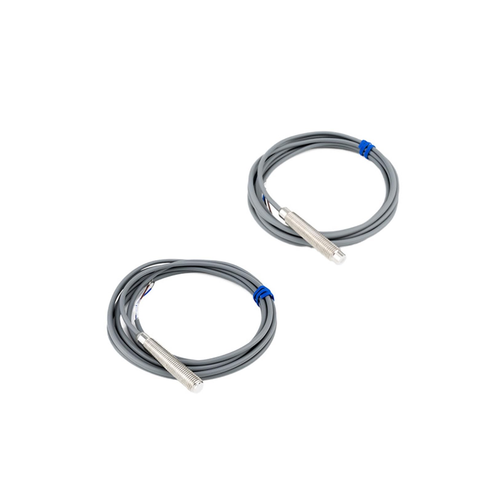 PEQYUACTE M8 Metal Surface Proximity Sensor Cylindrical Capacitive Water Level Switch with NPN and PNP Output for Metal Detection(M8 flush PNP NO-Sn:2mm)