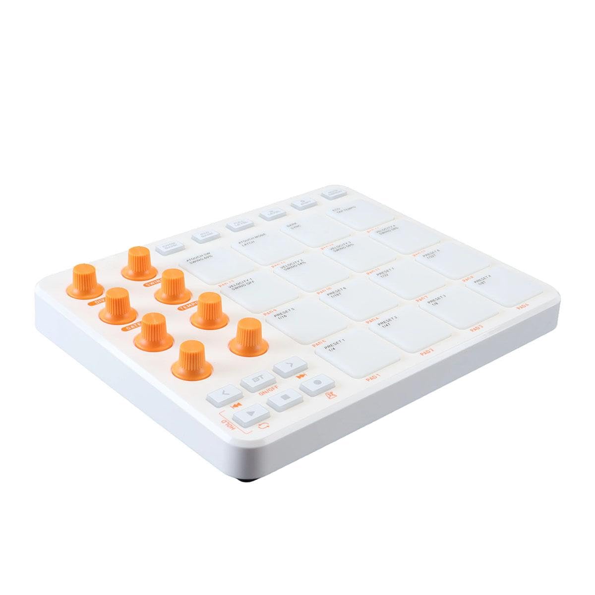 Ubric Strike Pad MIDI Controller per produzione musicale professionale con 16 RGB Beat Pad, 16 Step Sequencer, MIDI In/Out/Thru (bianco)