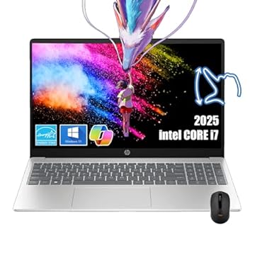 HP Laptop com tela sensível ao toque Full HD de 15,6 polegadas | Intel i7-1355U (Beats i9-10880H) | 16 GB de RAM | SSD de 512 GB | Intel Iris Xe Graphics | Win 11 | Carregamento rápido | Wi-Fi 6 | Com