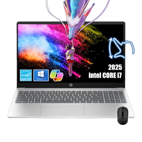 HP 15.6' Full HD Touchscreen Laptop | Intel i7-1355U (Beats i9-10880H) | 32GB RAM | 2TB SSD | Intel Iris Xe Graphics | Win 11 | Fast Charge | Wi-Fi 6 | W/Mouse