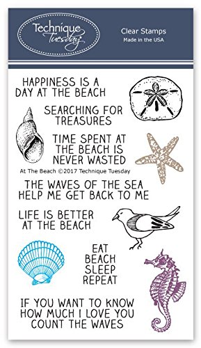At the Beach Clear Stamps - Clear Rubber Stamps | Photopolymer Stamps | Card Making Supplies | Scrapbooking Stamps