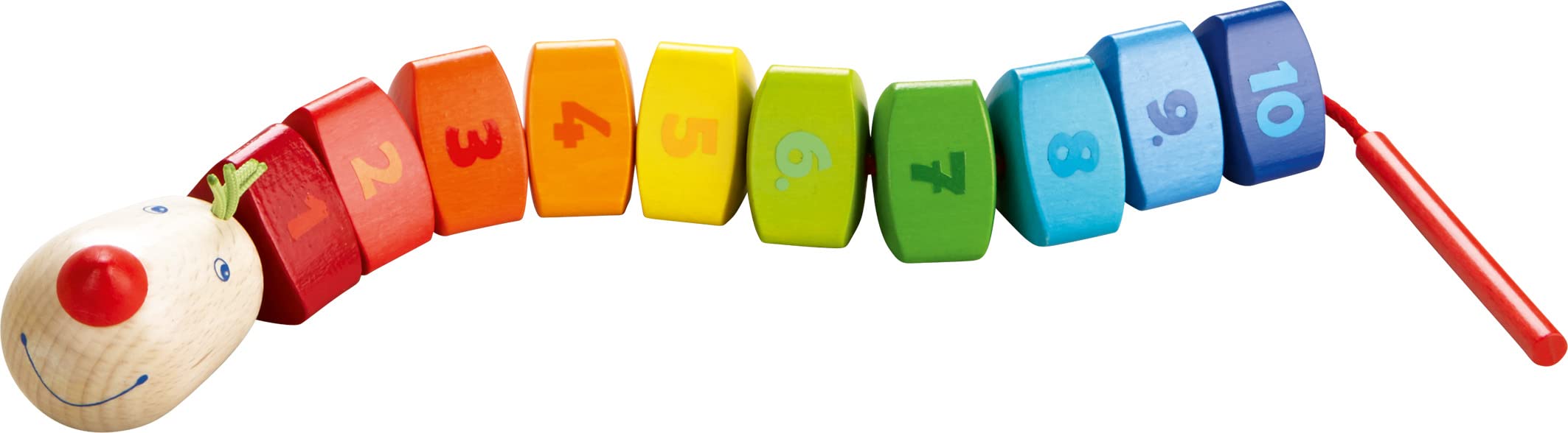 HABA Threading Game Number Dragon | Wooden Threading Toys | 302161