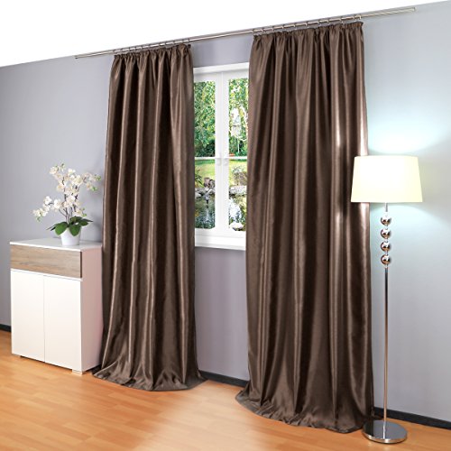 Gräfenstayn® Latika Cortinas de oscurecimiento Cortinas térmicas Cortinas térmicas Cinta universal con vellón polar - 140 x 245 cm - muchos colores atractivos - con sello Oeko-Tex Estándar 100: Cortinas de 