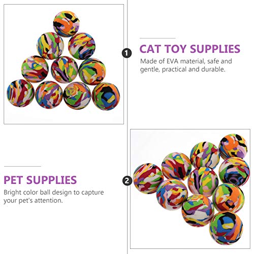 ULTECHNOVO 10 Peças de Espuma Bolas De Futebol Brinquedos Do Gato Esponja Rainbow Bolas Interativas