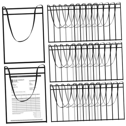 Pochettes suspendues en PVC transparent effaçables à sec (lot de 30) pour une organisation facile