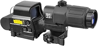 558+G33 Sight, Optical Holographic Hybrid Sight with G33 Magnifier, 558 Green/Red Dot Reflex Sight Scope + G33 3X Magnifying Glass Combo, Quick Release Rollover Multiplier, for 20mm Rail Mount - AWETHE