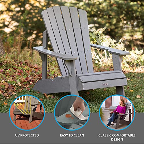 Image of Lifetime Faux Wood Adirondack Chair, Gray - 60204