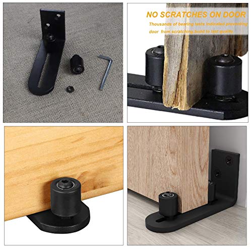 Heavy Duty Sliding Barn Door Floor Guides 2 Pcs Full Kit Wall 
