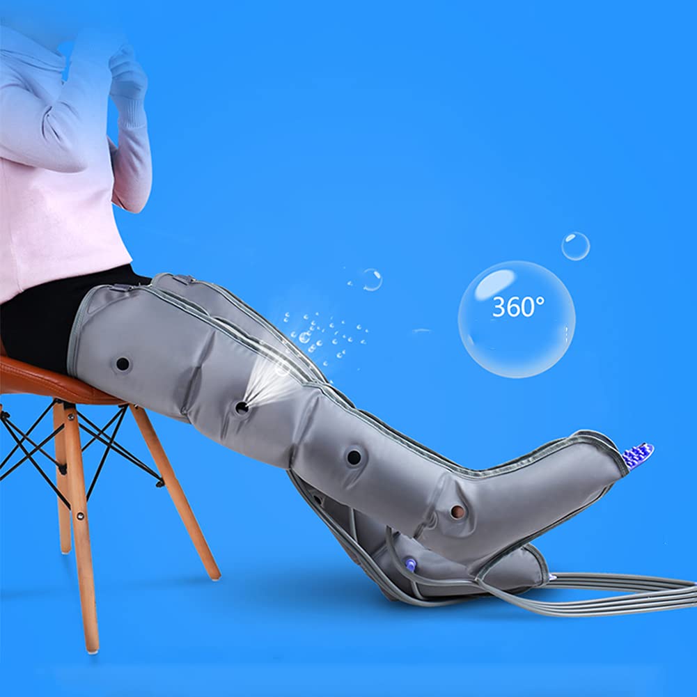 Massaggiatore a compressione d'aria per gambe, fasce per polpacci, per caviglie e piedi, massaggiatore per terapia dei polpacci, adatto per la circolazione e il rilassamento muscolare, massaggiatore