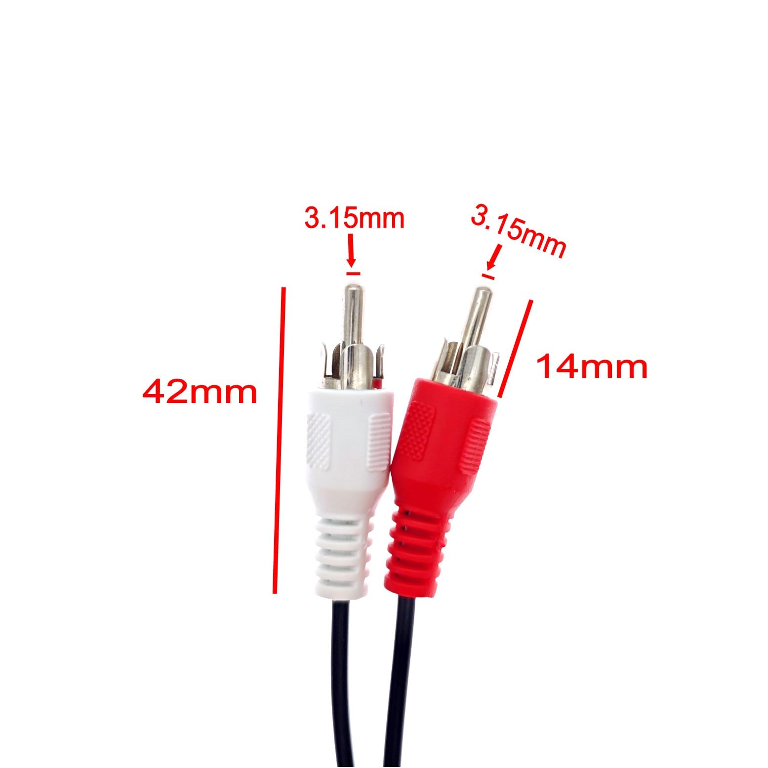 Y Audio Chinch Kabel 2x Cinch Rot Weiß Stecker Auf Produktbild-Vorschau 3