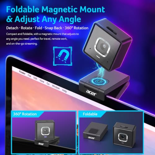 Acer A740 4K Webcam for PC with Noise Canceling Mic for Streaming Meetings - image 8