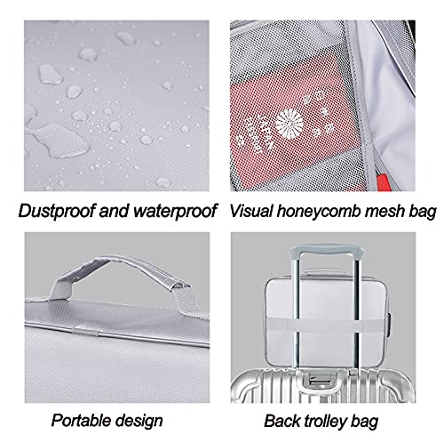 Organizador de documentos impermeable maletín portátil ignífugo multicapa para pasaporte y viaje 5