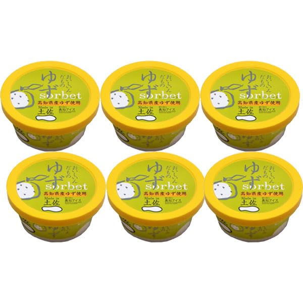 Amazon.co.jp: Made in土佐 ゆずシャーベット6個セット 高知アイス