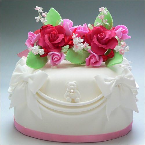 Amazon Vacation誌に掲載された高価な本物の宝石 パール が飾られたシュガークラフトケーキ 花のようなケーキ ケーキ 洋菓子 通販