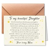 PTRUKD, Happy Birthday Card for Daughter, Daughter Birthday Card from Mom, Birthday Gifts From a Loving Mom To Her Beautiful Gril, Decorations for Grils