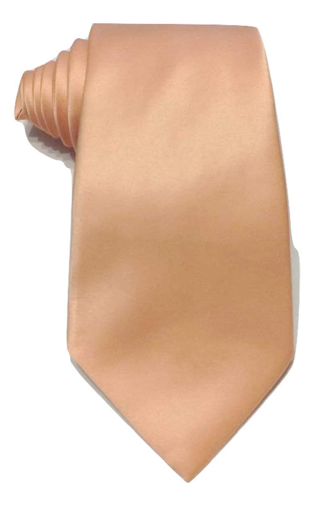 L&L® Peach pink Collection Woven Paisley Jacquard Knitted Satin Tie (Wide tie)