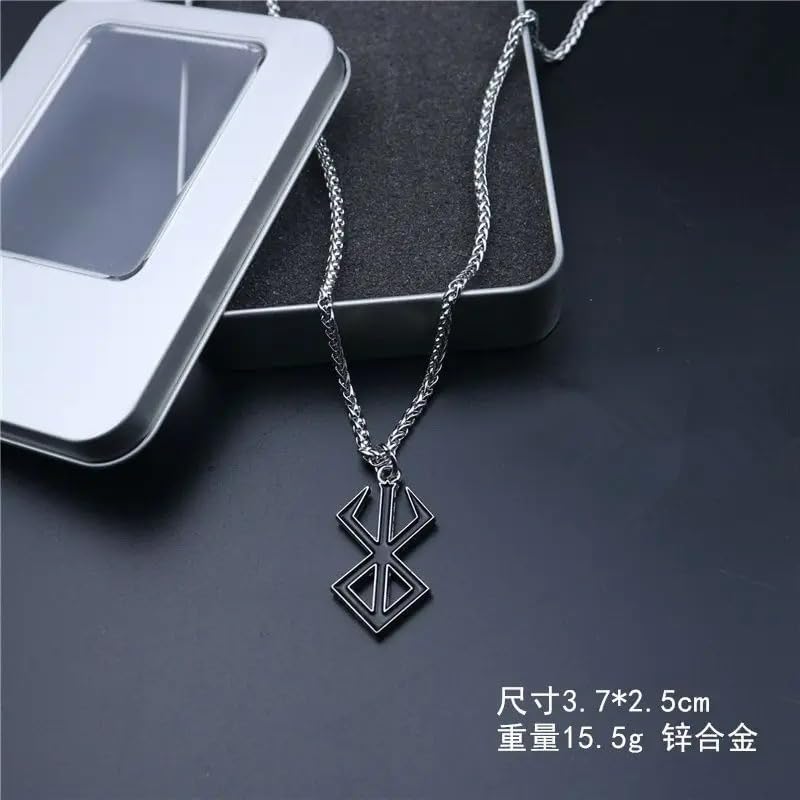 New Berserk Necklace Pendant Guts Sword Metal Choker For Women Men Jewelry Accessories Chain Pendant Jewelry Guts Merchandise Memorial Merch Cosplay Necklace for Women, Men, Ladies Griffith2