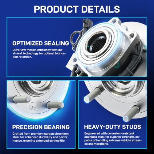 Image of BDELI 513273 2X Front Wheel Hub Bearing for 2008-2016 Chrysler Town Country