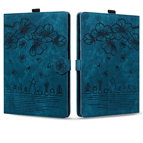 XFDSFDL® Protective Cover for Kindle Scribe (10.2 Inch) PU Leather Flip Case Sakura Cat Pattern with Built Stand Holster Wallet Device Shell Blue - Image 3
