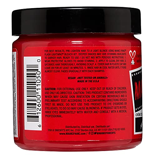 Manic Panic Red Passion Classic Creme, Vegan