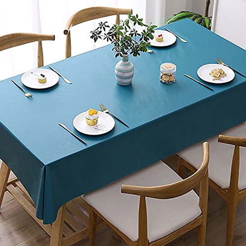 Nappe rectangulaire imperméable et anti-déversement lavable bleue - 2