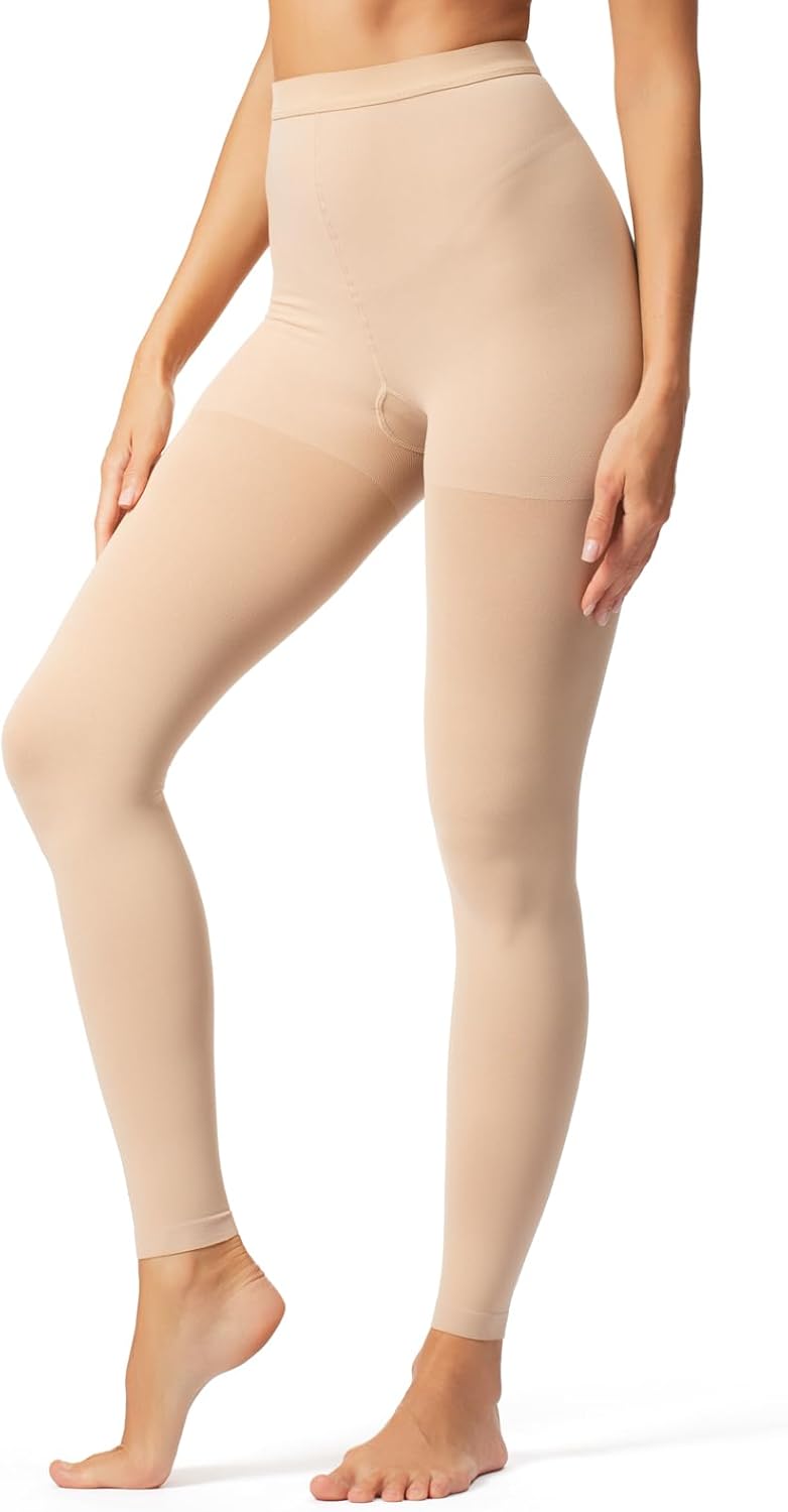 bropite Medical Compression Pantyhose for Women Men,20-30 mmhg Waist High Compression Stockings for Varicose Veins, Edema