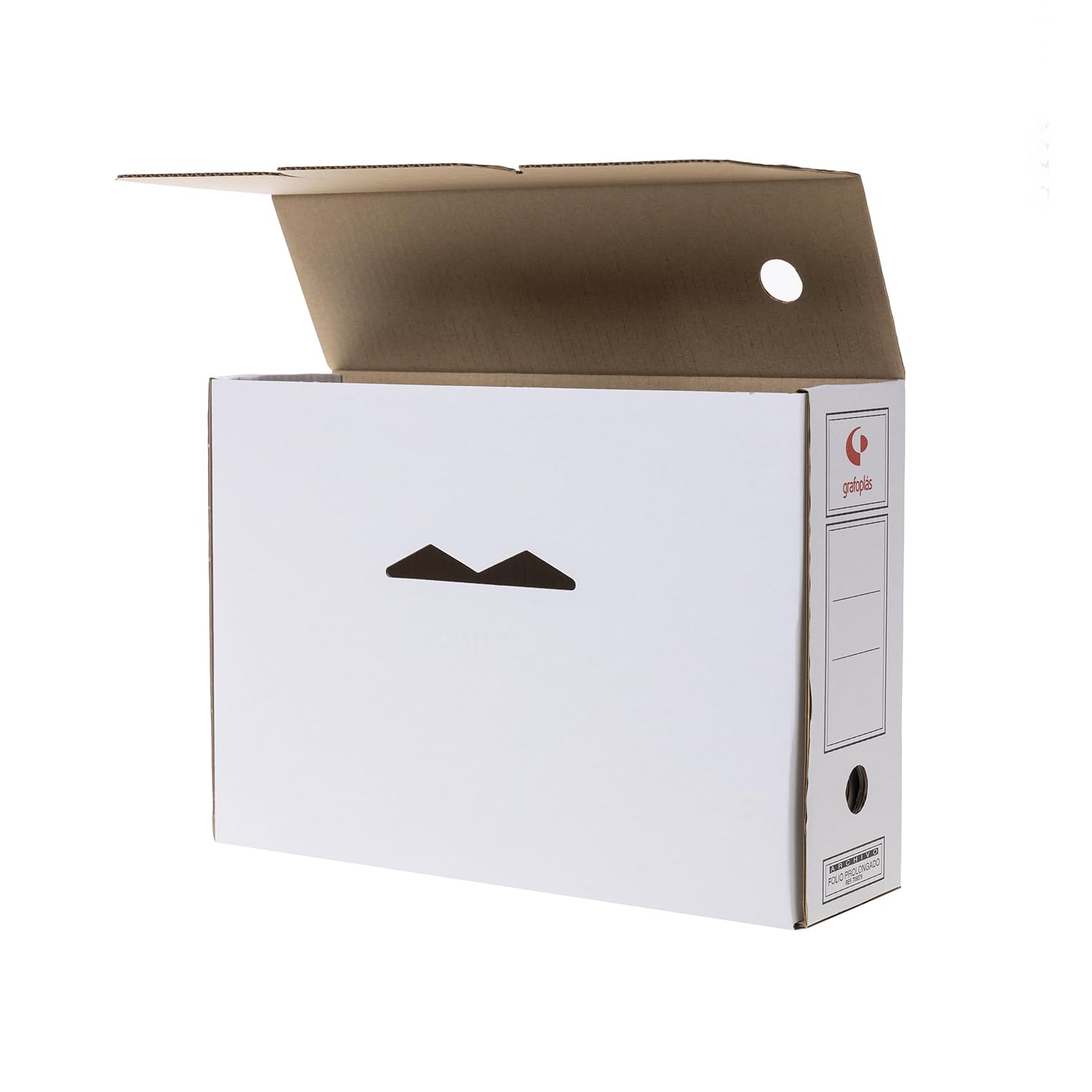 Grafoplas - Pack de 50 Cajas de Archivo Definitivo de Cartón, Tamaño Folio Prolongado, 2 Frentes para Archivo Vertical y Apaisado, Certificados FSC, 38, 5x27, 5x11, 5cm