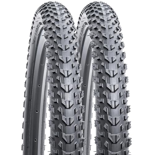 YUNSCM 2-PCS 26″ Mountain Bike Tires 26 x 2.0/50-559