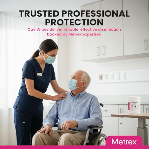 Image of Metrex CaviWipes Disinfecting Wipes, 160 Ct Canister, 4-Pack | Alcohol-Scented, Durable Non-Woven Wipes, Won't Tear or Bunch, Reliable Surface Cleaner, Daily Facility Use