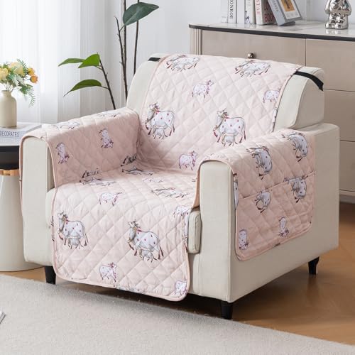 Image of House of Quirk 'Mughal Series' Anti-Slip Sofa Cover Mat with Pocket | Polyester Couch Protector for Pets, Kids & Spills (Kamdhenu, 180x60cm, One Seater)