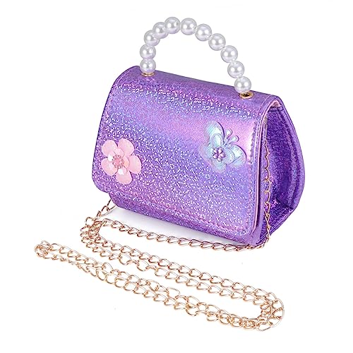 1 Pc mini borsa a mano borse glitter portafogli a catena per a tracolla per porpora viola