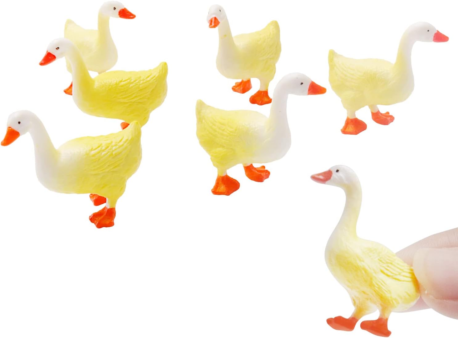 X Hot Popcorn 20PCS Mini Duck Figurine Miniature Duck Model