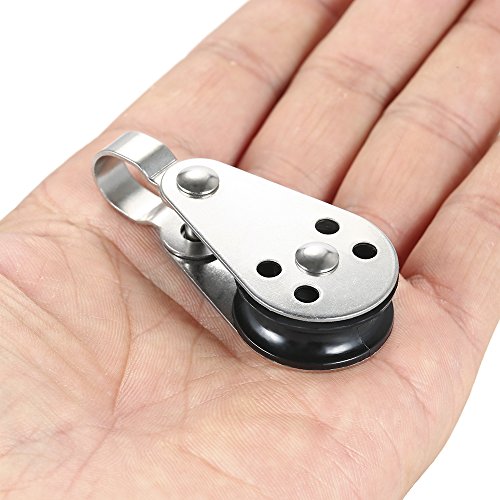 Polia, Andoer 2 unidades de blocos de polia de aço inoxidável para kit de carrinho de âncora de barc