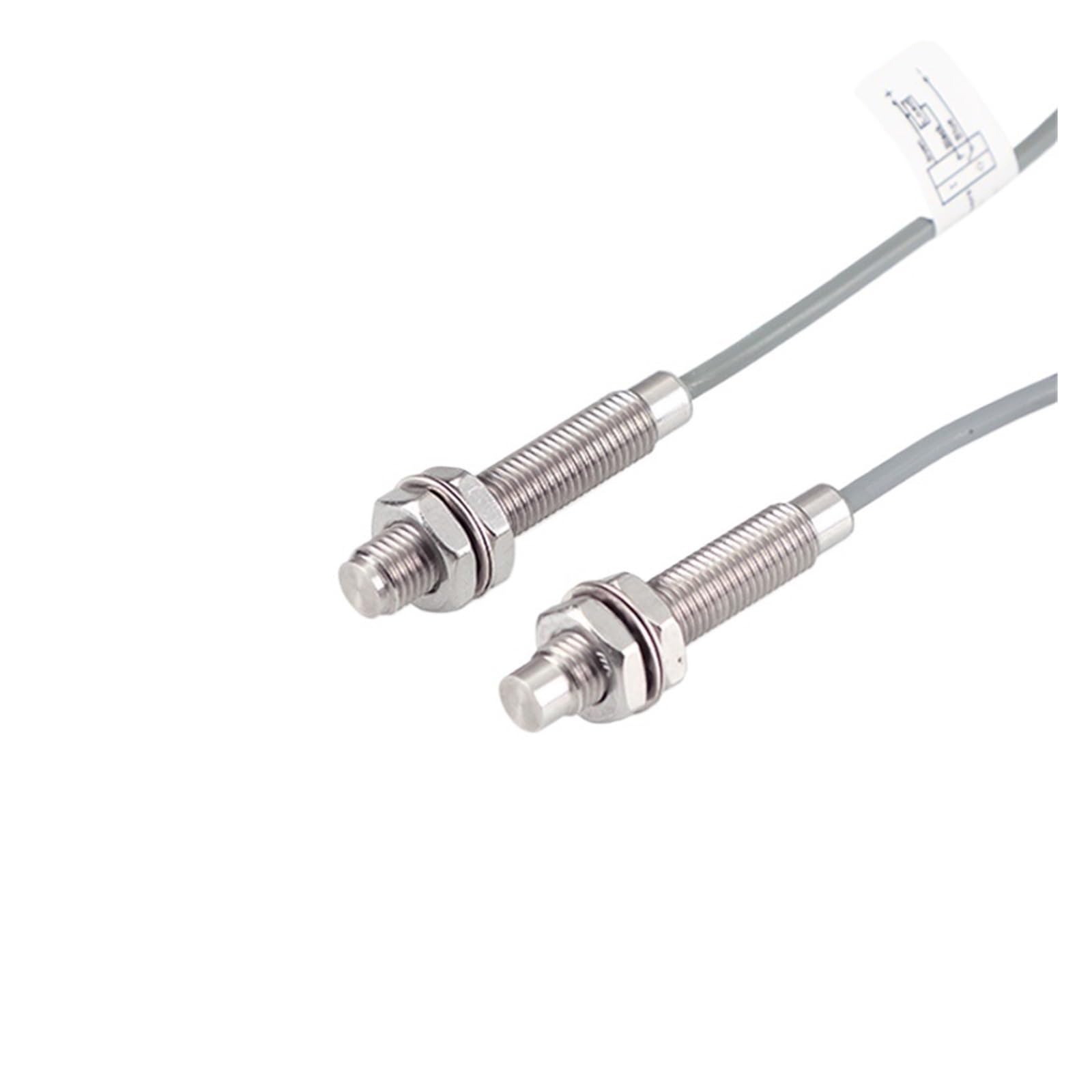 Hochpräziser M8-Näherungssensor mit Metallfront aus Edelstahl, 2 m Kabel, NPN- und PNP-Ausgang, induktiv(M8 Flush NPN NO-Sn:1mm)