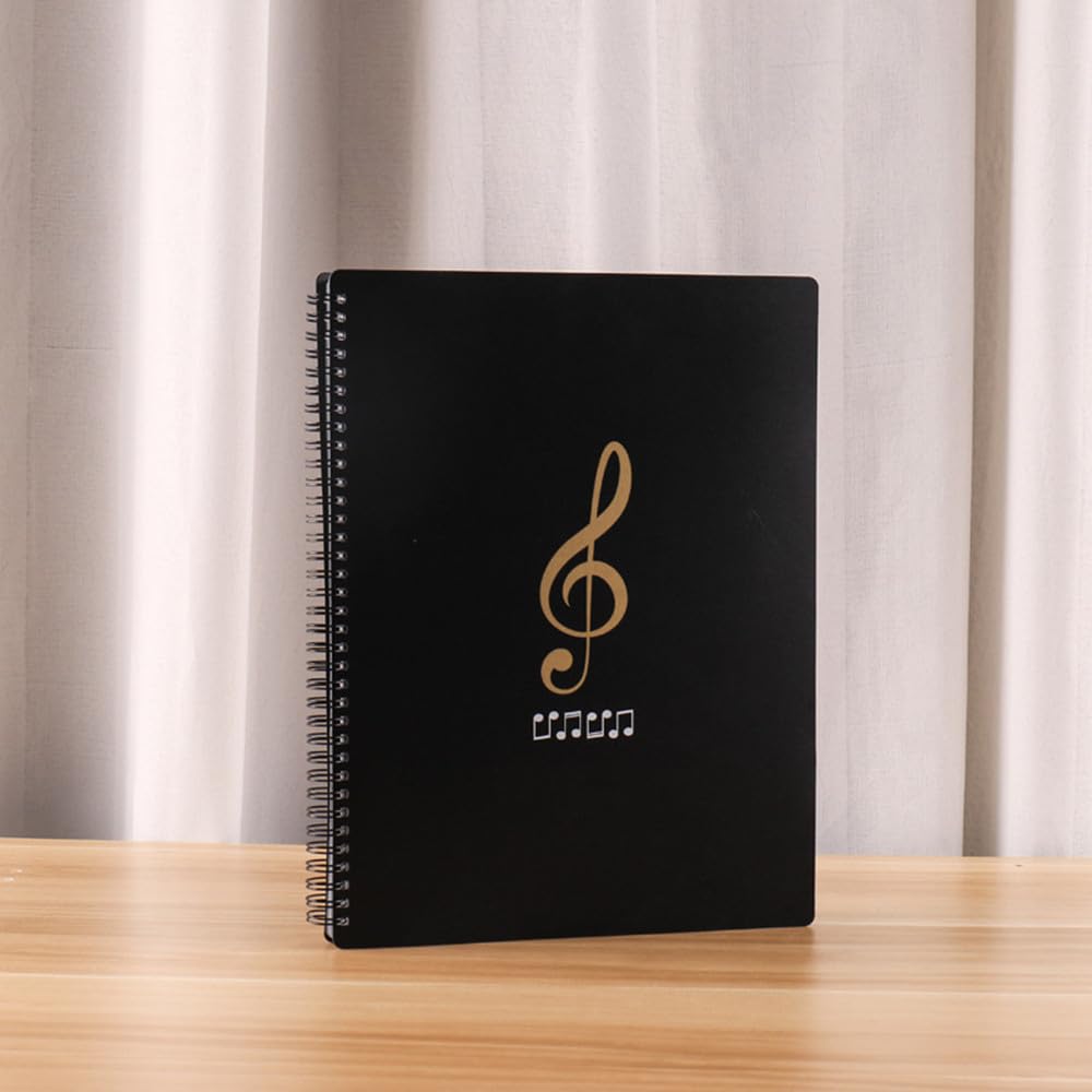 Cartella per Spartiti Musicali A4, Libro Tascabile per Spartiti 50 Tasche/100 Pagine, Portadocumenti per Pianoforte, Cartella di Presentazione Portaspartiti, Partiture Musicali, Carta