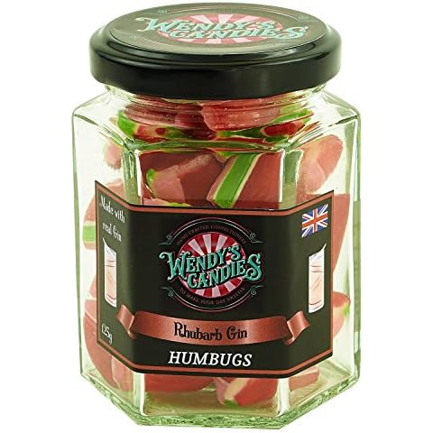 Wendy's Candies - sweets Humbugs - Rhubarb Gin Cocktail - Handcrafted confectionery - delicious sweet - Candy - gifts ideas for all occasions - ref RG Cover