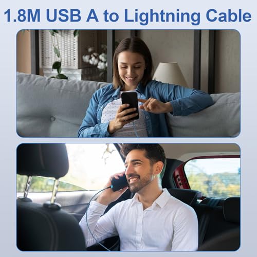 Image of iPhone Charger Cable Fast Charge, [MFi Certified] 6FT /1.8M USB to Lightning Cable iPhone Cable Cord, Apple i-Phone Charging Lead Wire for iPhone 14 Pro Max /14 Pro /14 Plus /14 /13 /12 /11 /SE /X /XS /XR /8 /7