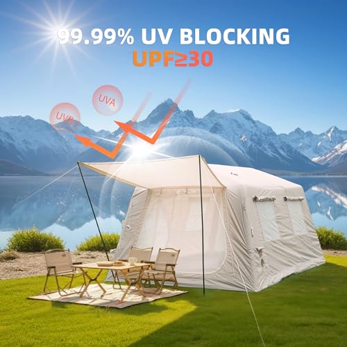 Carpa Inflable para Camping 11 m2 con Toldo 4 Temporadas miniatura 2