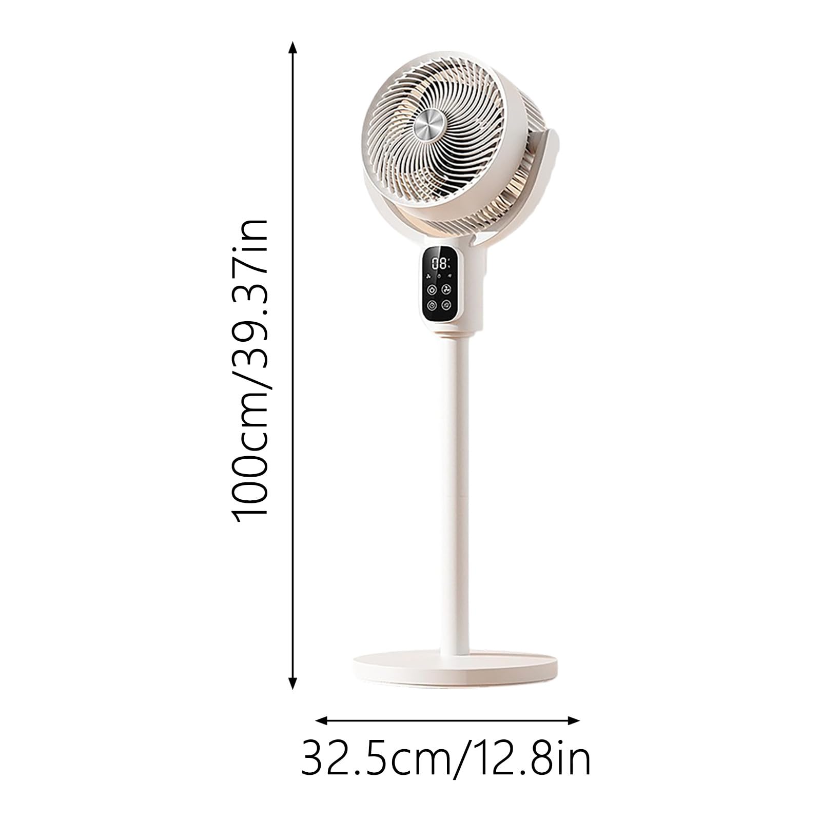 Ventilatore USB portatile in piedi regolabile in altezza circolazione dell'aria silenziosa per casa, camera da letto, scrivania, spazio di lavoro con testa oscillante, impostazioni di velocità