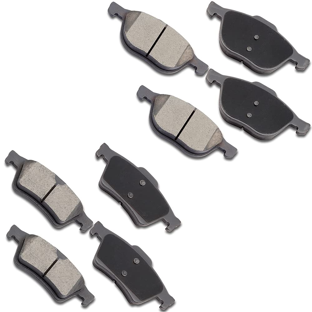 Power Stop Z23-1095 Rear Carbon Fiber Ceramic Brake Pads – Low Dust, Quiet, With Hardware For Select Ford, Mazda, Jaguar & More