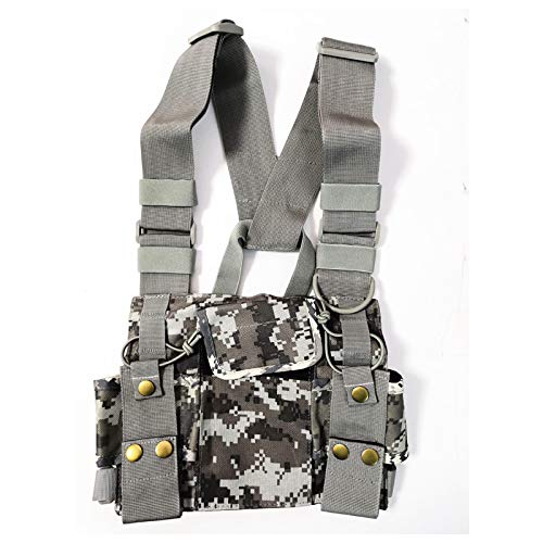 radtel Front Pack Pouch Holster Vest Rig Borstzak Draagtas voor Baofeng Two Way Radio UV-5R BF-F8HP UV-82 TYT Motorola Midland