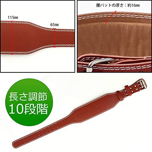 GOLD'S GYM プロレザー パワーベルト ブラウン Mサイズ ナオキ