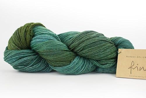 Miniatura 9 de Manos Fino - Hilo extrafino de mezcla de seda de lana merina, teñido a mano, 3.5 onzas, hilo de tejer teñido en el espacio para chal (#437)