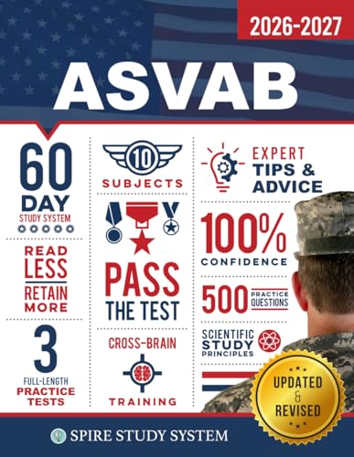 ASVAB Study Guide: Spire Study System & ASVAB Test Prep Guide with ASVAB Practice Test Review Questions for...