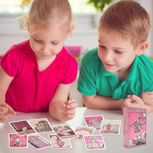 Cartas Tarot Rosa 78 Piezas para Principiantes y Juegos