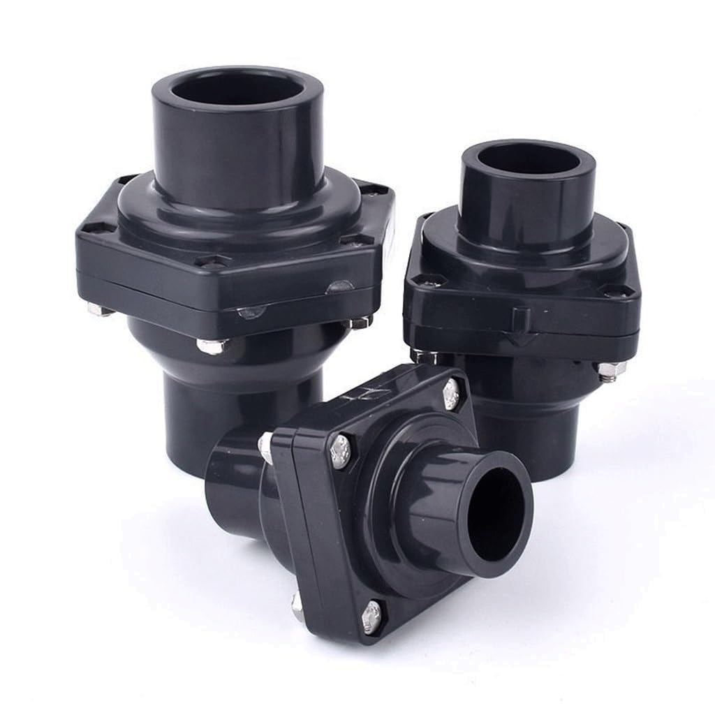 Válvula de cierre con rosca, Válvula de retención aleta UPVC Conector plástico ID 20-75 mm