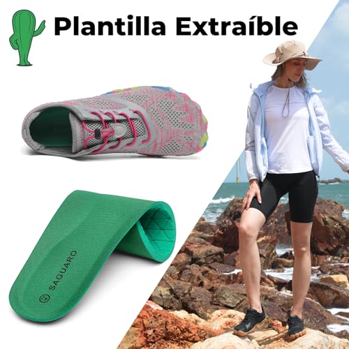Miniatura 5 de SAGUARO Barefoot Zapatillas Minimalista Ligera Zapatillas de Trail Running para Zero Drop Soles, Gr.36-48