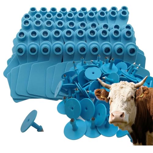 Marques auriculaires vierges en PE pour bétail bleu lot de 100