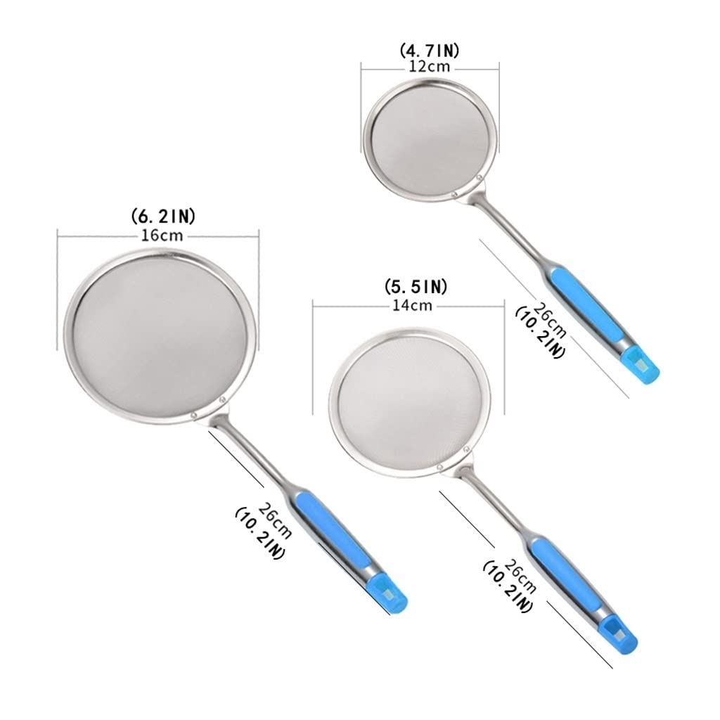 Cucchiaio Schiumarola Colino for pasta Colino da cucina Colino fine colino con comoda impugnatura antiscivolo Colino for uso domestico Utensili da cucina Schiumarola Per Cucinare ( Size : Small )
