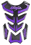 REVSOSTAR 5D Real Carbon Fiber, Motorcycle Decal Vinyl Tank Protector, Tank Pad for Ninja 650 ZX636 ZX600 ZX-10R ZX14 ZX1400 ZX14R ABS 1000 ZX100, 2 Pcs Per Set(PURPLE)